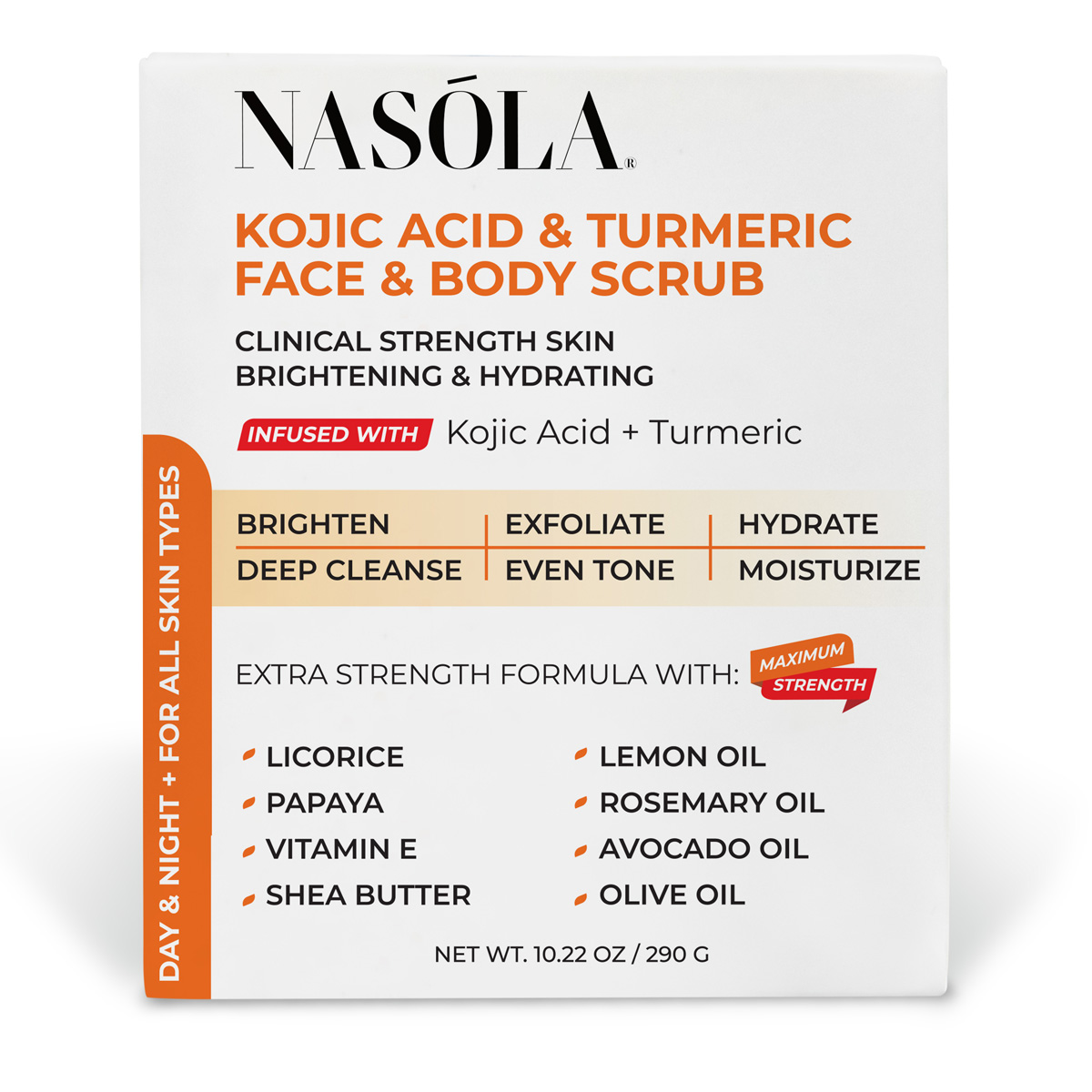 Nasola Kojic Acid & Turmeric Face & Body Scrub